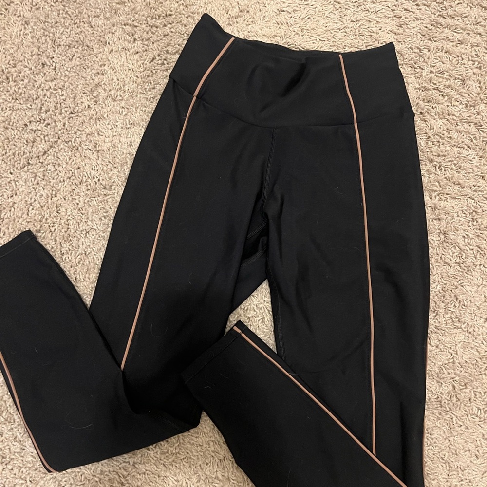YPB Abercrombie black pinstripe leggings